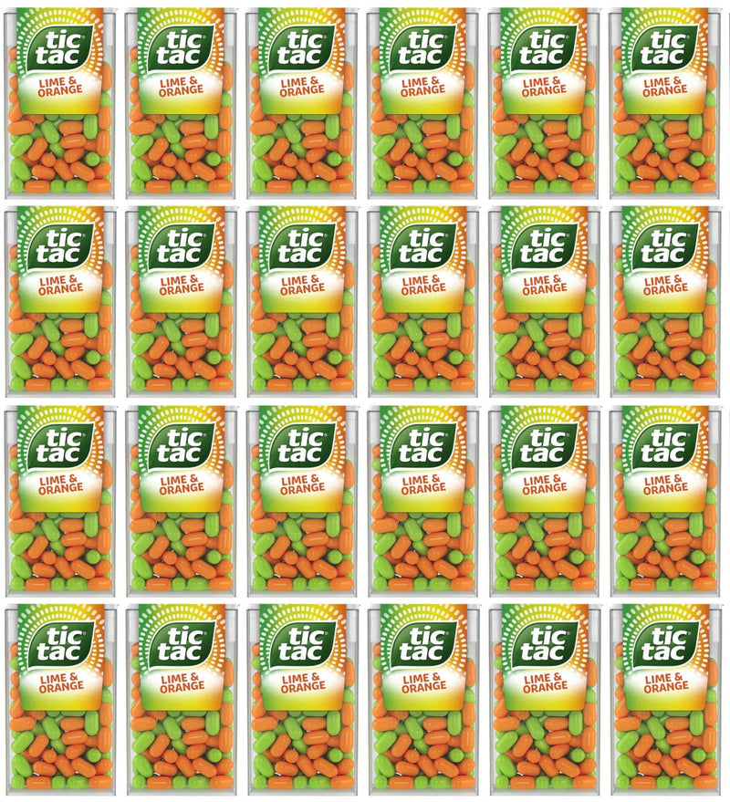 24 X Tic Tac Lime Orange T100