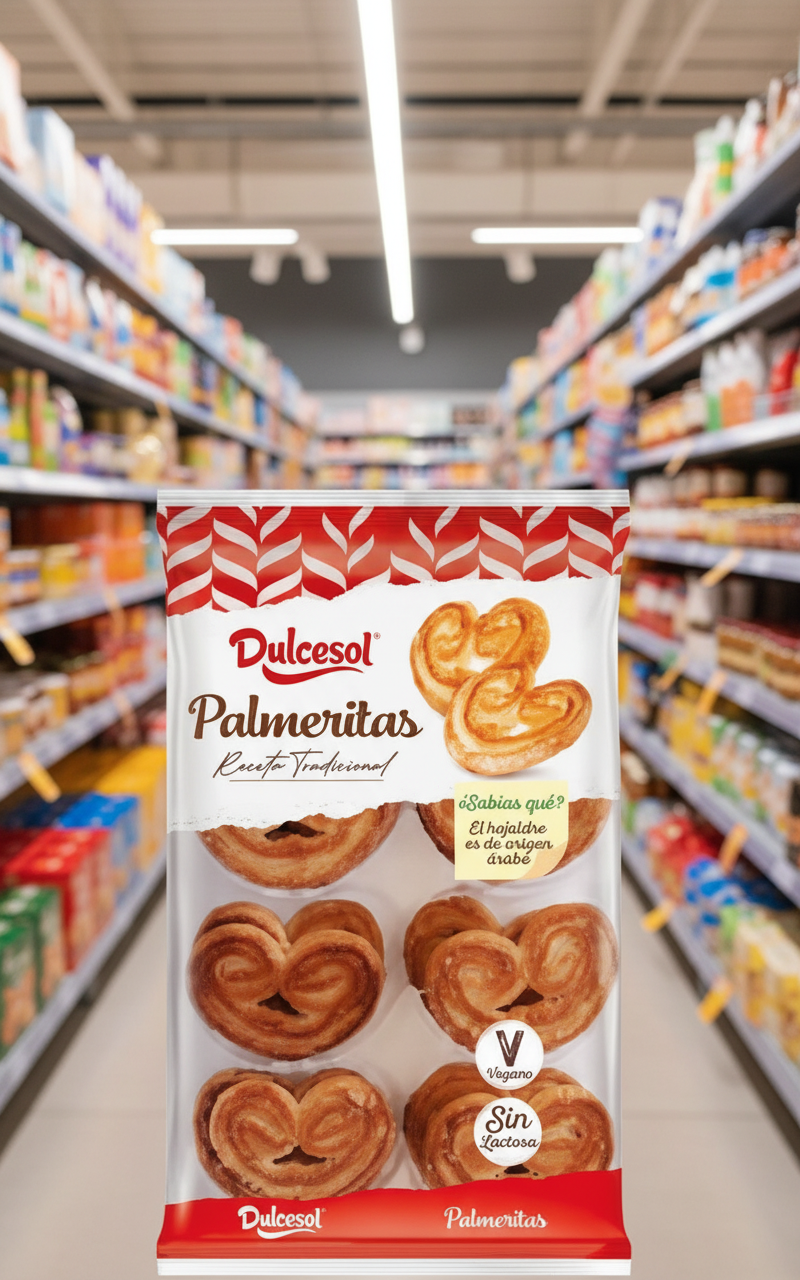 13 X Dulcesol Palmier Puff Pastry 16 Pack (180G)