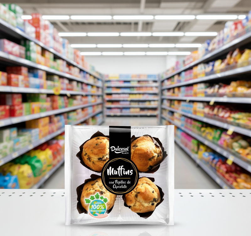 7 x Dulcesol Choc Chip Muffins 4 Pack - 300Gm