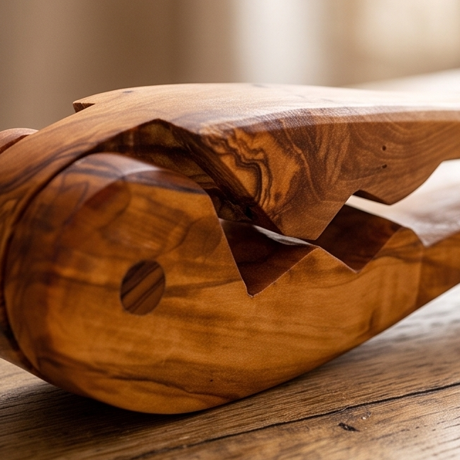 Olive Wood Pliers Nutcracker | Handheld Wooden Lever Manual Walnut Cracker