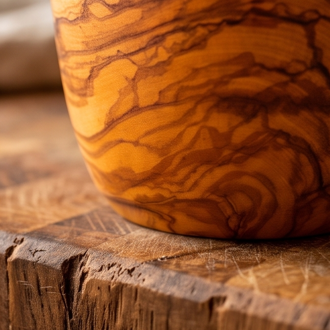 Handcrafted Olive Wood Sugar Jar with Swivel Lid | Salt Cellar (10x8 cm)