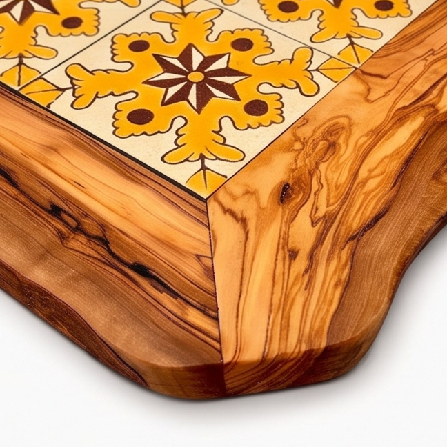 Rustic Olive Wood Ceramic Tray, serving tray, natural, handmade, gift