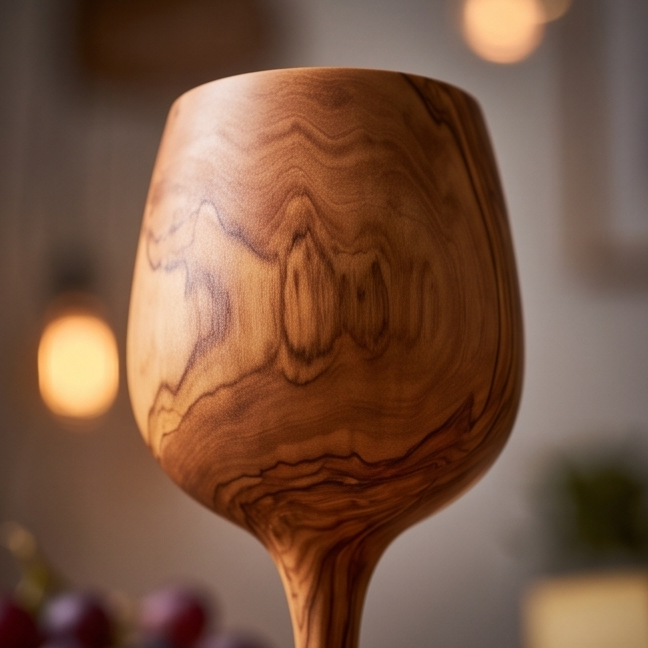 Olive Wood Wine Cup, barware, wine lovers, gift, gift for him, gift for her, decor