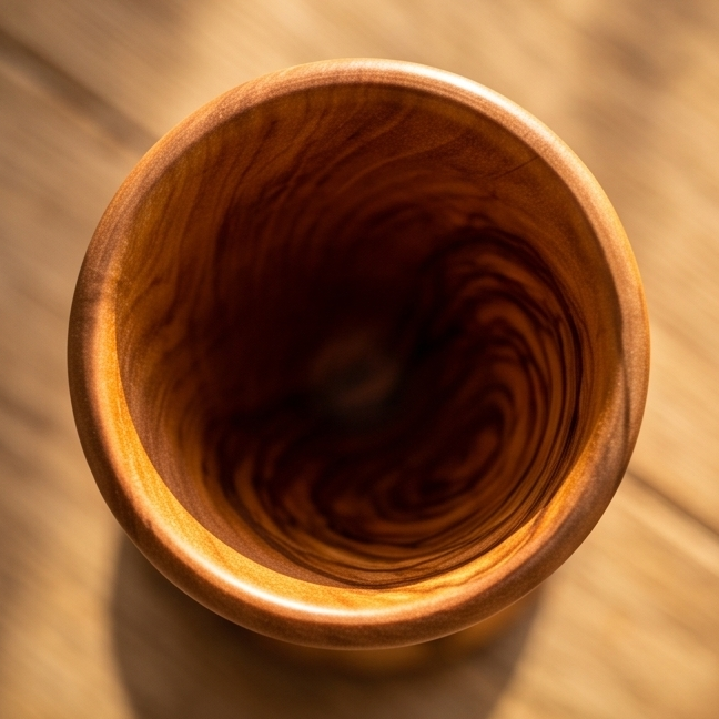 Olive Wood Wooden Cone Shaped Cup