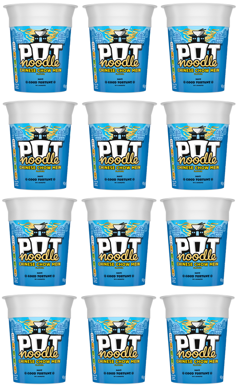 12 x Pot Noodle Chinese Chow Mein  - 94G