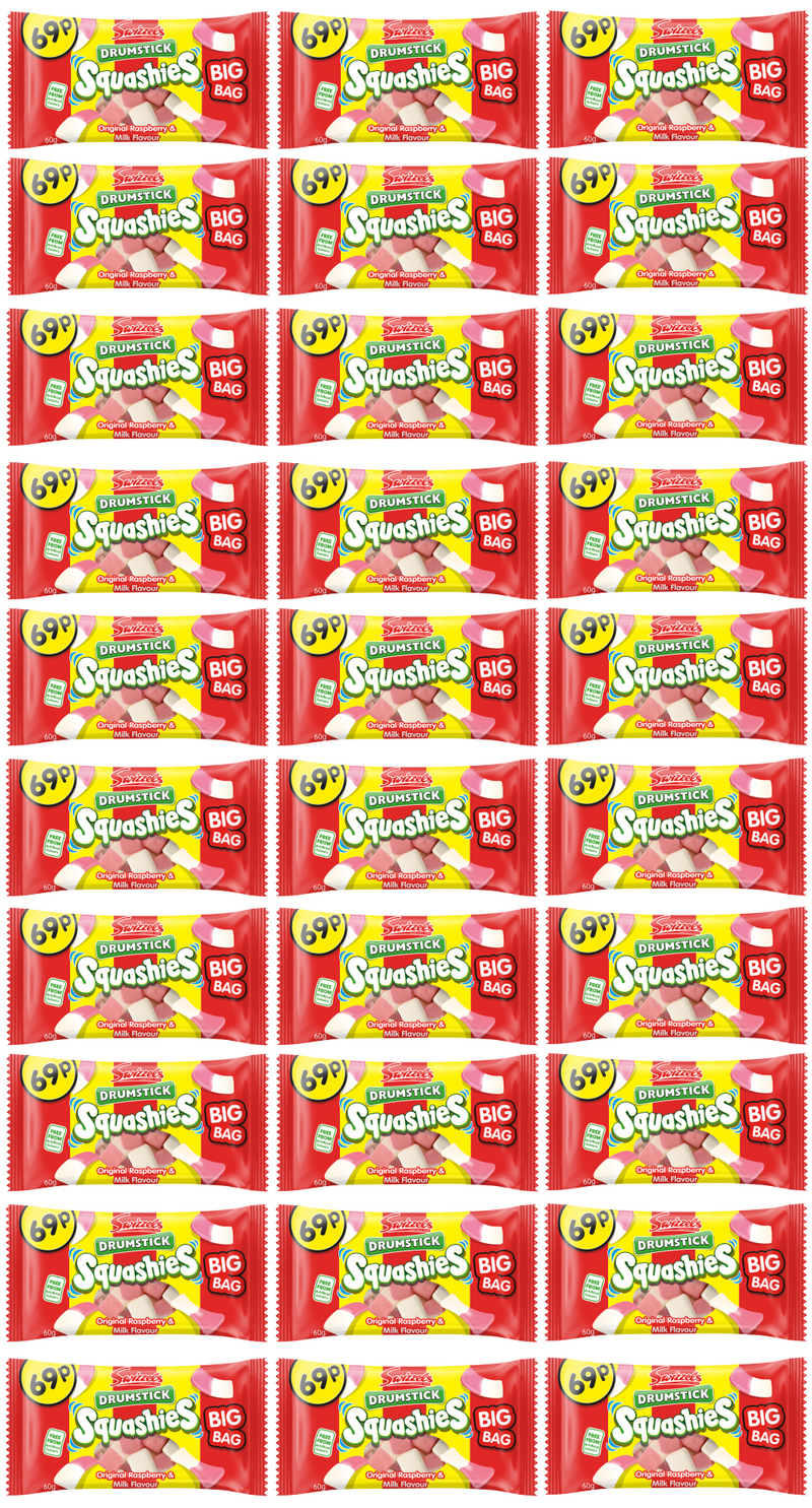 30 X Squashies Drumstick Original 60GM