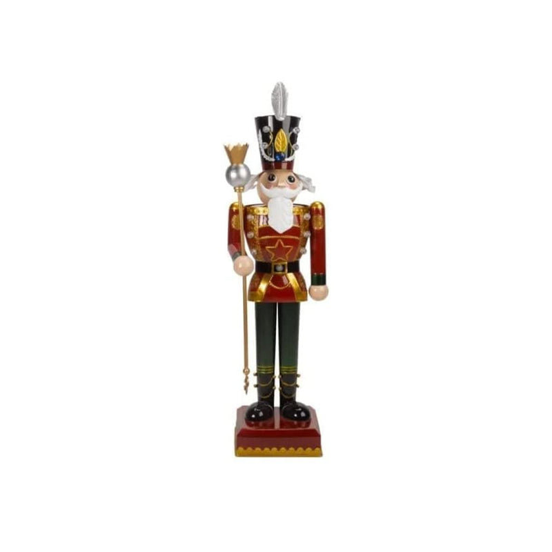 Deluxe In Lit Metal Christmas  Hand Painted Nutcracker 80cm