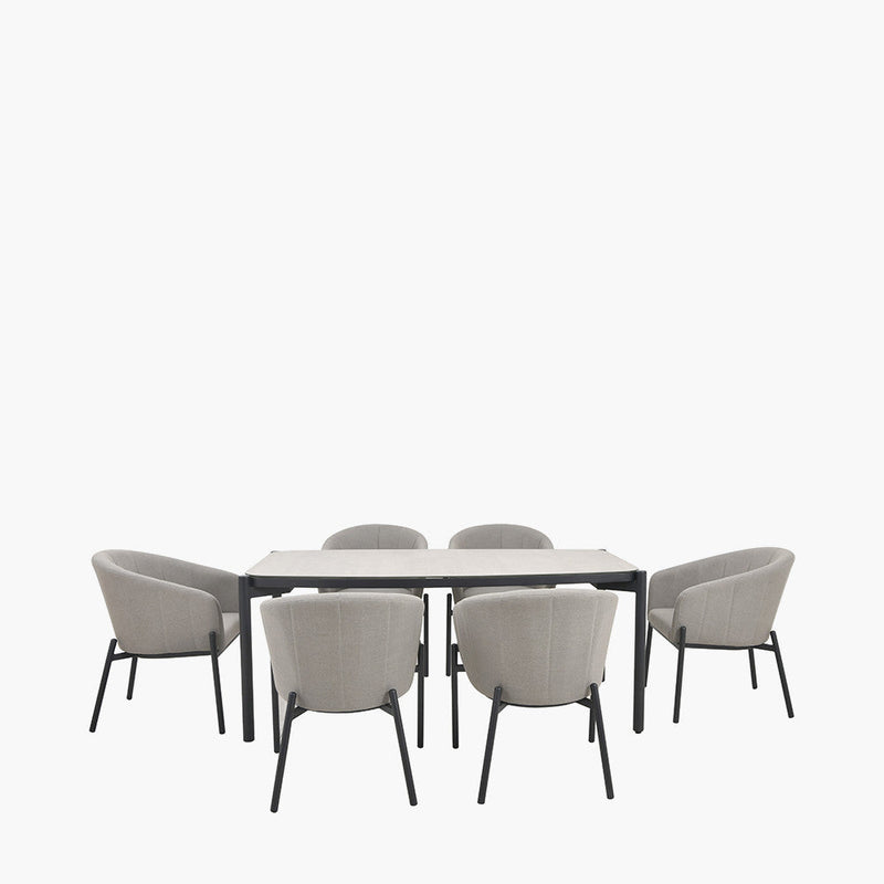 Nevada Putty Outdoor 6 Seater Dining Set