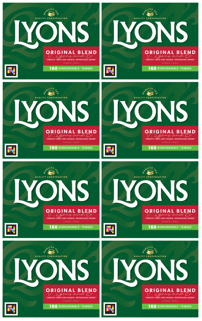 8 x Lyons Tea Original 160's - 464G