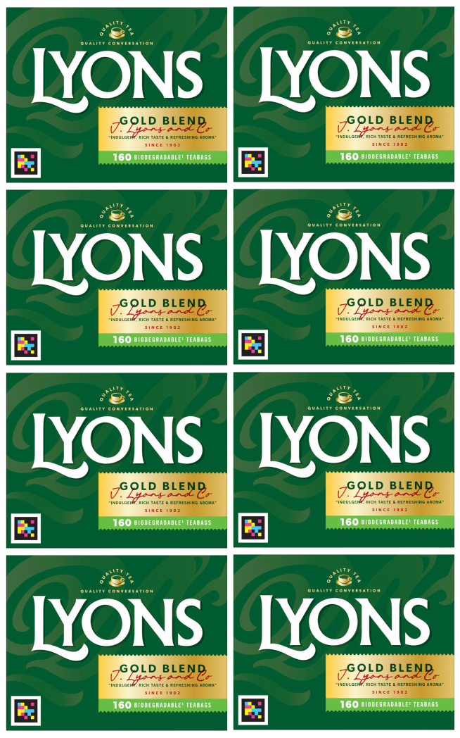 8 x Lyons Tea Gold 160's - 500GM