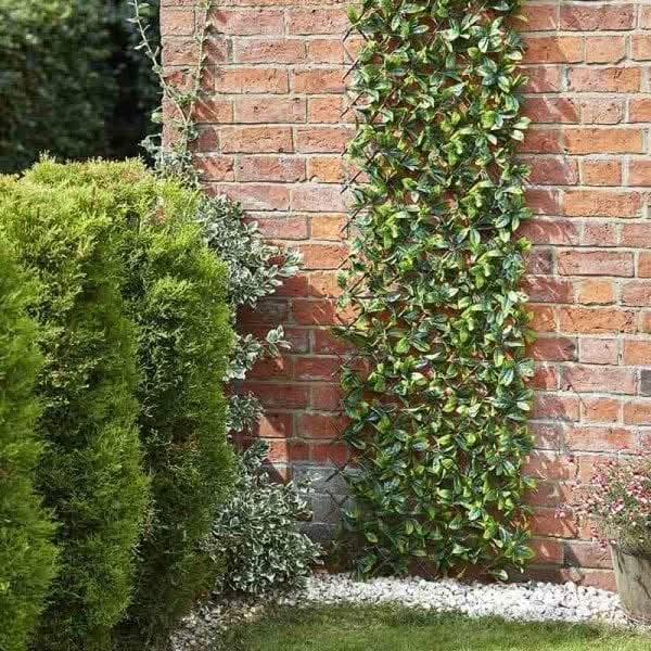 180 x 90cm Artificial Lemon Leaf Expandable Willow Trellis