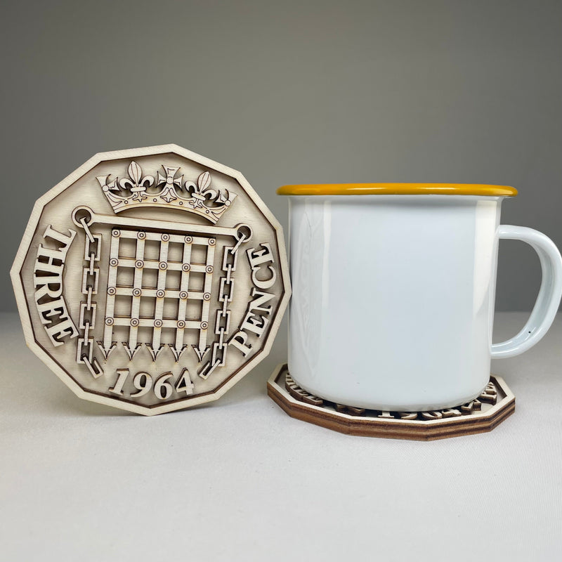 Three Pence Coaster - Handmade Tableware