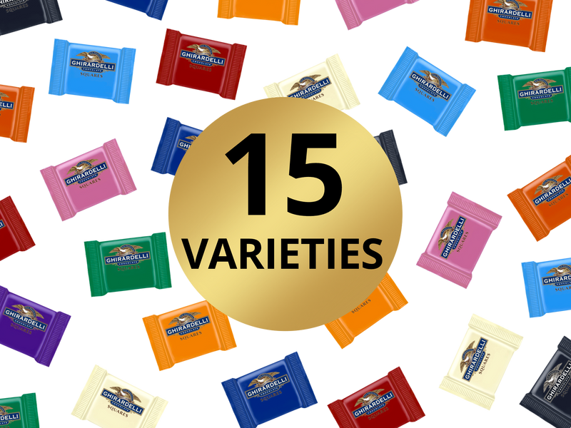 Supreme Ghirardelli Squares Chocolate Collection | 15 varieties