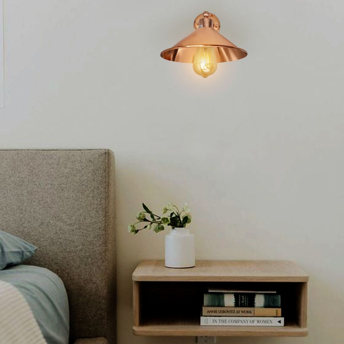 Rose Gold Retro Wall light Sturdy Metal Lamp Finish E27 lamp
