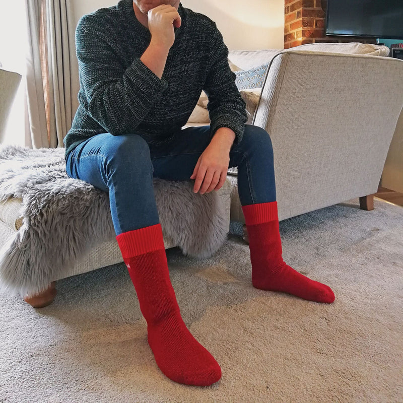 Mens Thick Winter Thermal Socks with Seamless Toe (Multipack Options)