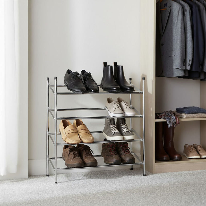 Extendable and Stackable 4 Tier Shoe Rack | Tavia