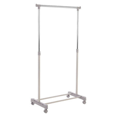Grey and Chrome Finish Clothes Hanging Rail with Wheels | Ralesi