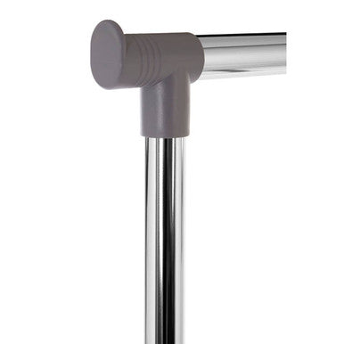Grey and Chrome Finish Double Clothes Hanging Rail with Wheels | Ralesi