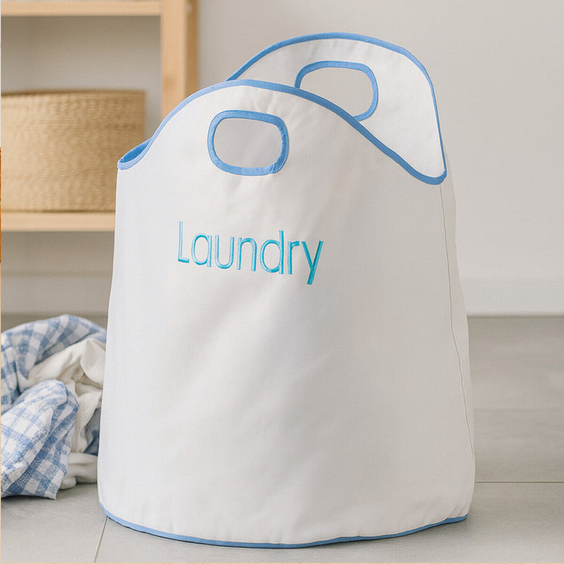 White and Blue Laundry Bag | GreenLoop