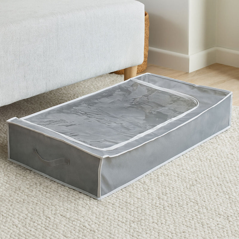 Grey Underbed Storage Bag with Window | Tavia