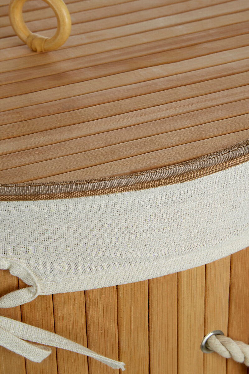 Natural Round Laundry Hamper | Kankyo