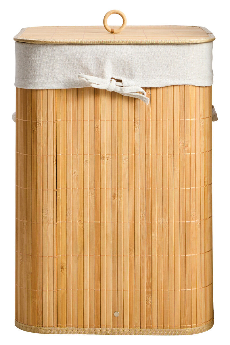 Natural Bamboo Square Laundry Hamper | Kankyo