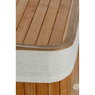Natural Bamboo Square Laundry Hamper | Kankyo