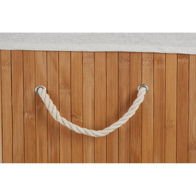 Natural Bamboo Square Laundry Hamper | Kankyo