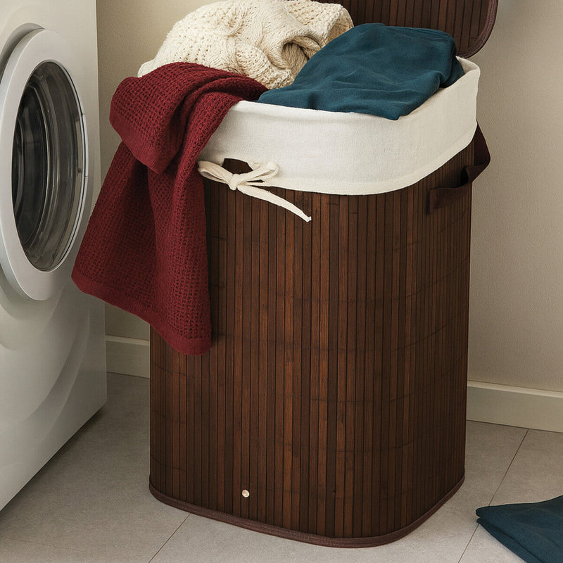 Brown Bamboo Laundry Hamper | Kankyo