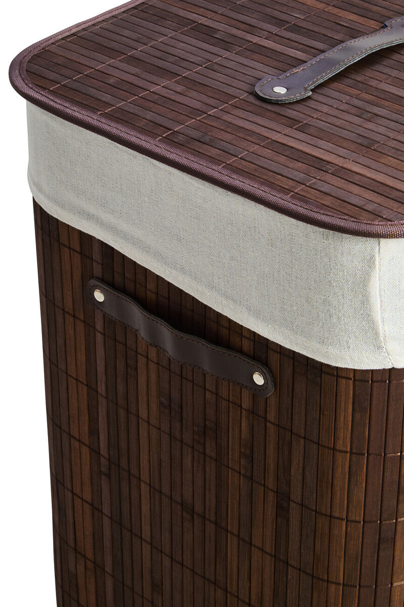 Brown Bamboo Laundry Hamper | Kankyo