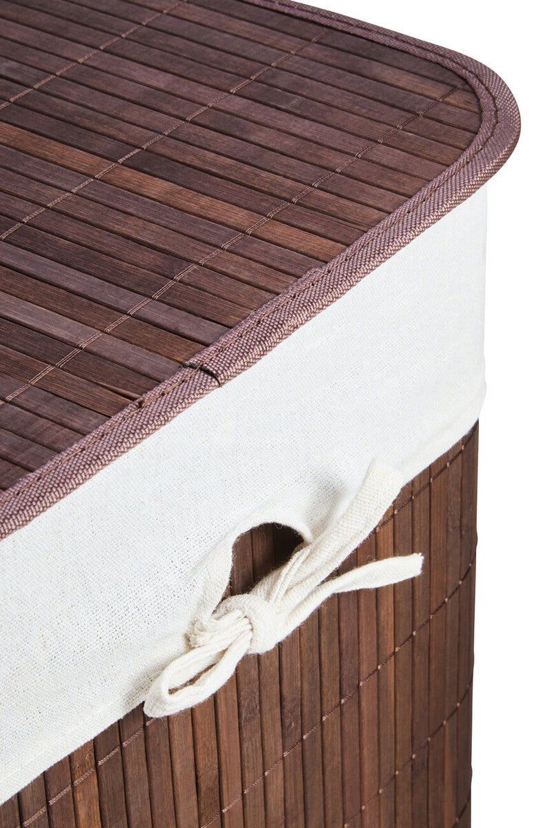Brown Bamboo Laundry Hamper | Kankyo