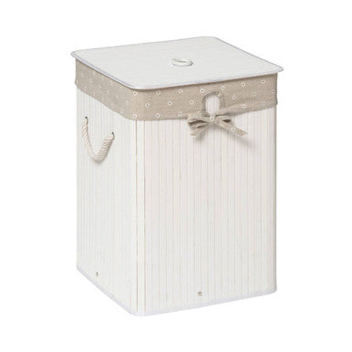 White Bamboo Laundry Hamper | Kankyo