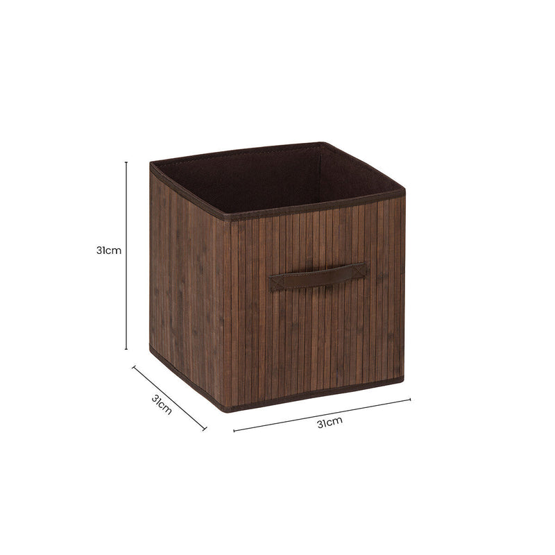 Dark Brown Bamboo Storage Box | Kankyo