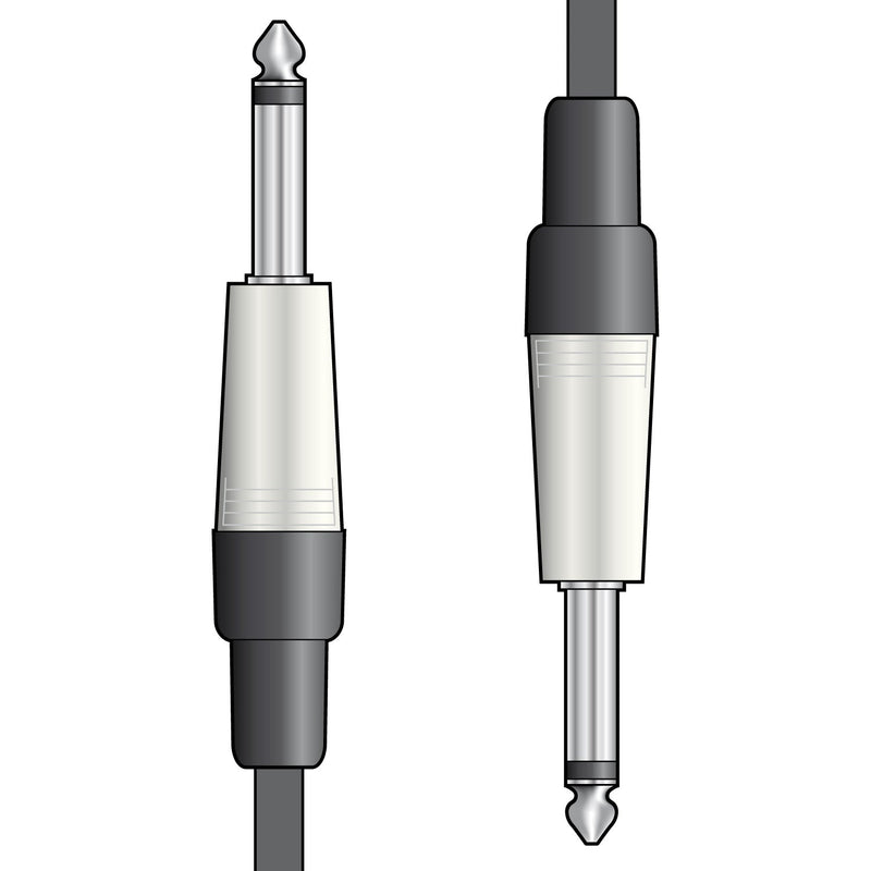 Chord / Citronic 6.3mm Mono Jack to 6.3mm Mono Jack Guitar Audio Lead 1.5m