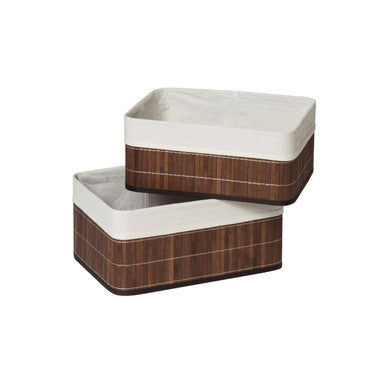 Dark Brown Bamboo Storage Boxes | Kankyo