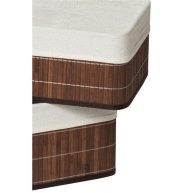 Dark Brown Bamboo Storage Boxes | Kankyo
