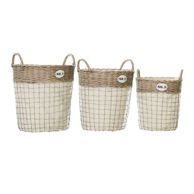 Set of Three Round Laundry Baskets | Lida