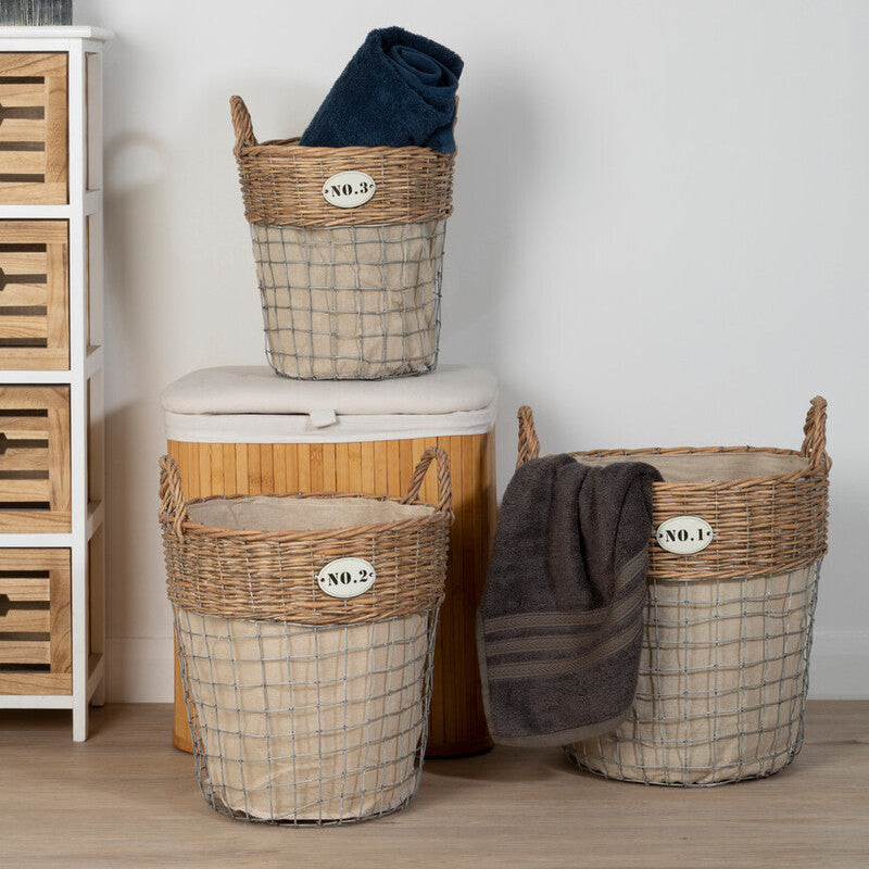 Set of Three Round Laundry Baskets | Lida