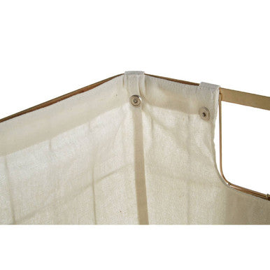 Large Gold Finish Wire Storage Basket with Lining | Harga