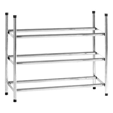  Three Tier Chrome Shoe Rack | Tavia