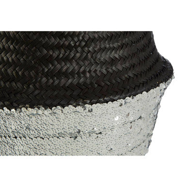 Solas Black and Silver Small | Seagrass Basket