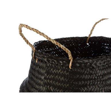 Salos Black and Silver Medium | Seagrass Basket