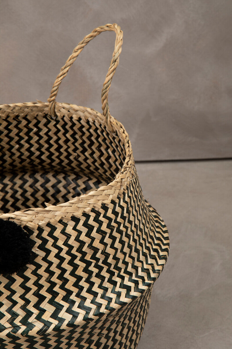 Pom Pom Seagrass Basket | Lidi