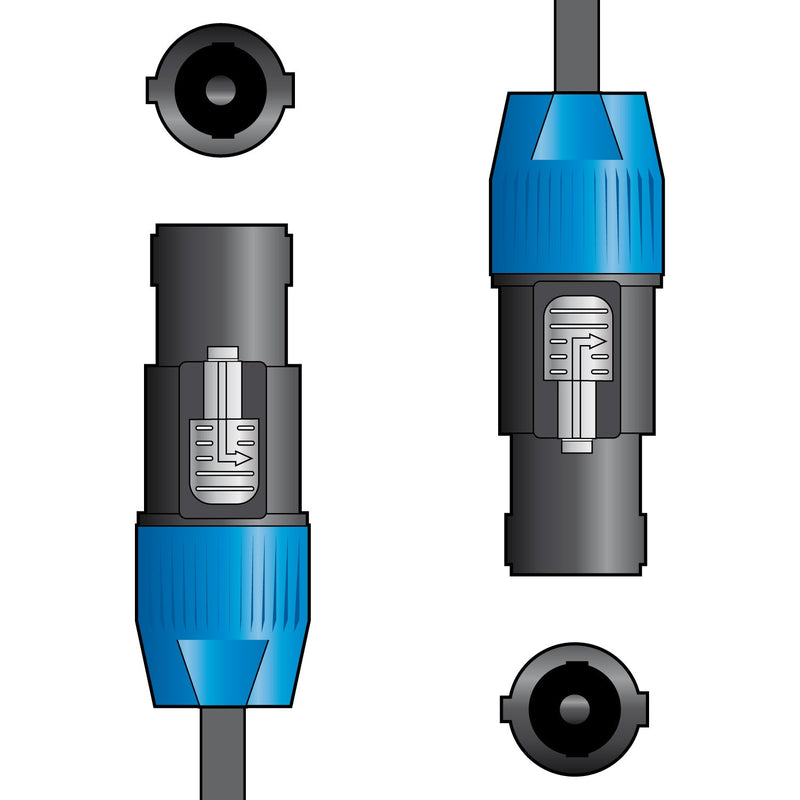 Chord / Citronic Speakon Plug to Speakon Plug Speaker Audio Lead 1.5m