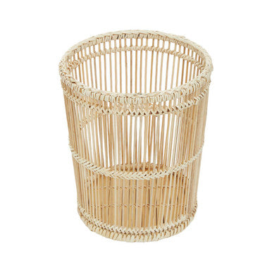 Natural Rattan and Bamboo Waste Paper Bin | Ezell
