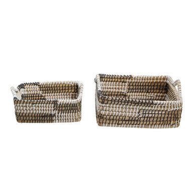Set of Two Straw Baskets | Lidi