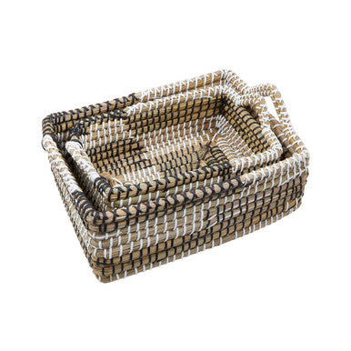 Set of Two Straw Baskets | Lidi