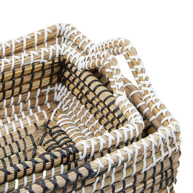 Set of Two Straw Baskets | Lidi