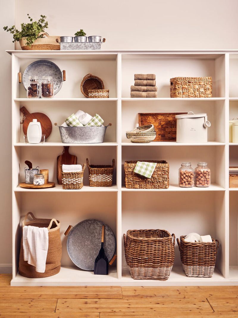 Lidi Set Of 3 Baskets With Black And White Detail