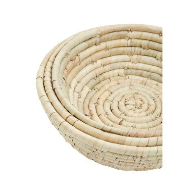 Lidi Set Of Three  Woven Palm Leaf Baskets
